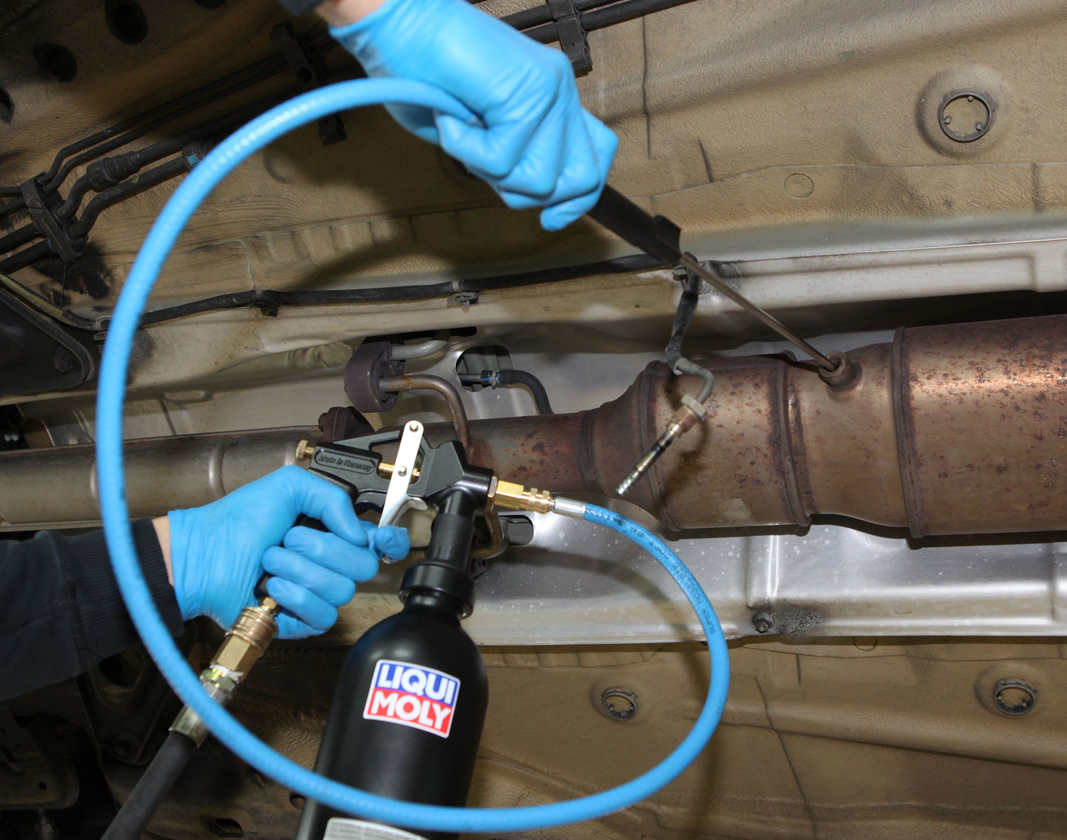 on car DPF cleaning using LiquiMoly products