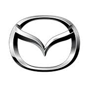 "The distinctive silver Black Mazda logo, signifying professional service and maintenance for Mazda cars and SUVs available at Justfix Automotive in Sunshine North."